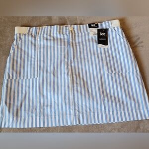 Lee Blue and White Striped Skirt